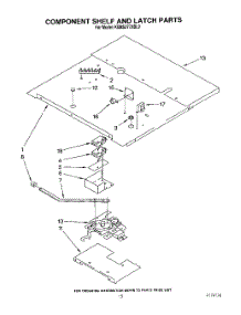 12 - Compoment Shelf And Latch parts for Kitchenaid Oven KEMS377XBL0 from AppliancePartsPros.com