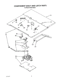 04 - Component Shelf And Latch parts for Kitchenaid Oven KEMS378XAL0 from AppliancePartsPros.com