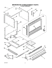 03 - Microwave Compartment parts for Kitchenaid Oven KEMS306XAL0 from AppliancePartsPros.com