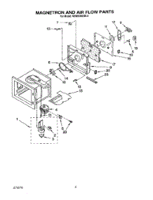 05 - Magnetron And Air Flow parts for Kitchenaid Oven KEMS306XAL0 from AppliancePartsPros.com