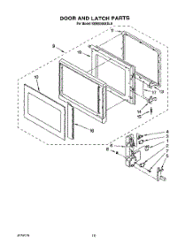 07 - Door And Latch parts for Kitchenaid Oven KEMS306XAL0 from AppliancePartsPros.com