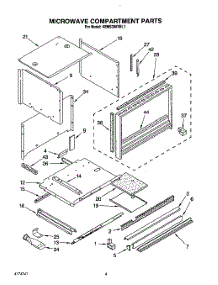 03 - Microwave Compartment parts for Kitchenaid Oven KEMS306XAL1 from AppliancePartsPros.com