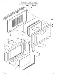 04 - Door parts for Kitchenaid Oven KEBN100YWH0 from AppliancePartsPros.com