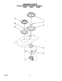 02 - Section parts for Kitchenaid Cooktop KGCT025AAL2 from AppliancePartsPros.com