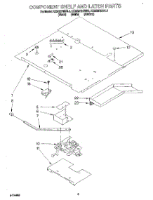 05 - Component Shelf And Latch parts for Kitchenaid Oven KEMS378BWH3 from AppliancePartsPros.com