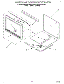 08 - Microwave Compartment parts for Kitchenaid Oven KEMS378BWH3 from AppliancePartsPros.com