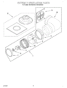03 - Section parts for Kitchenaid Hood KIRD802XSS3 from AppliancePartsPros.com