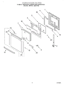 03 - Oven Door parts for Kitchenaid Oven KEBS207DBL1 from AppliancePartsPros.com
