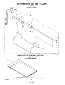 09 - Rotisserie Rck989 (786225) , Griddl parts for Whirlpool Cooktop SC8900EMH1 from AppliancePartsPros.com