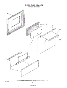 05 - Oven Door parts for Whirlpool Range FEP210VL0 from AppliancePartsPros.com