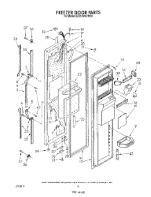 08 - Refrigerator Door , Freezer Door parts for Whirlpool Refrigerator ED25DWXVW00 from AppliancePartsPros.com