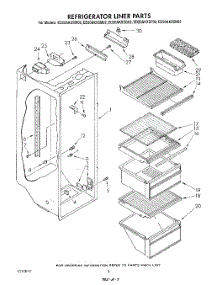 03 - Refrigerator Liner parts for Whirlpool Refrigerator ED20AKXSW02 from AppliancePartsPros.com