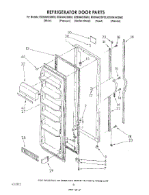 05 - Refrigerator Door parts for Whirlpool Refrigerator ED20AKXSW02 from AppliancePartsPros.com
