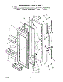 07 - Refrigerator Door parts for Whirlpool Refrigerator ED22DWXTN03 from AppliancePartsPros.com