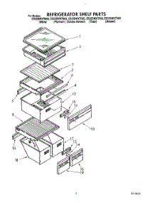 04 - Refrigerator Shelf parts for Whirlpool Refrigerator ED22DWXTW03 from AppliancePartsPros.com
