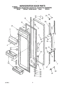 07 - Refrigerator Door parts for Whirlpool Refrigerator ED25DWXTW03 from AppliancePartsPros.com