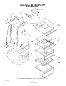 03 - Refrigerator Liner parts for Roper Refrigerator RS22AMXVW00 from AppliancePartsPros.com