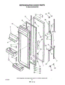 07 - Refrigerator Door parts for Whirlpool Refrigerator ED25DQXVW00 from AppliancePartsPros.com