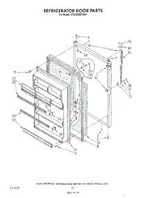 08 - Refrigerator Door parts for Whirlpool Refrigerator ET20GMXTW01 from AppliancePartsPros.com