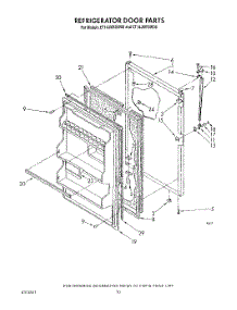 08 - Refrigerator Door parts for Whirlpool Refrigerator ET14JMYSM05 from AppliancePartsPros.com