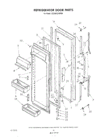 07 - Refrigerator Door parts for Whirlpool Refrigerator ED25DQXVP00 from AppliancePartsPros.com