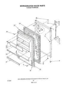 08 - Refrigerator Door parts for Whirlpool Refrigerator ET18HMXTW01 from AppliancePartsPros.com