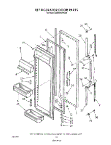 07 - Refrigerator Door parts for Whirlpool Refrigerator ED25DQXVS00 from AppliancePartsPros.com