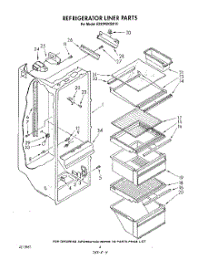 03 - Refrigerator Liner parts for Whirlpool Refrigerator ED22PMXSW10 from AppliancePartsPros.com