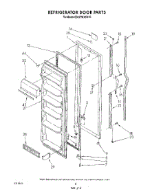 05 - Refrigerator Door parts for Whirlpool Refrigerator ED22PMXSW10 from AppliancePartsPros.com