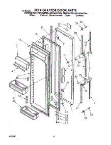 07 - Refrigerator Door parts for Whirlpool Refrigerator ED25DWXTW04 from AppliancePartsPros.com