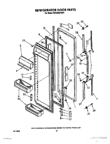 07 - Refrigerator Door parts for Whirlpool Refrigerator ED25DQXVM01 from AppliancePartsPros.com