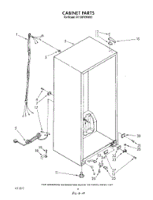 03 - Cabinet parts for Whirlpool Freezer EV150FXWN00 from AppliancePartsPros.com