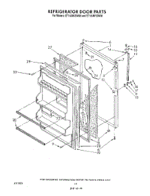 08 - Refrigerator Door parts for Whirlpool Refrigerator ET18JMYSW08 from AppliancePartsPros.com