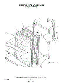 08 - Refrigerator Door parts for Roper Refrigerator RT18BMXVW03 from AppliancePartsPros.com