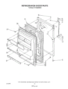 08 - Refrigerator Door parts for Whirlpool Refrigerator ET18HMXSW06 from AppliancePartsPros.com