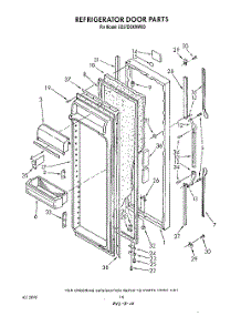 07 - Refrigerator Door parts for Whirlpool Refrigerator ED27DQXWN00 from AppliancePartsPros.com