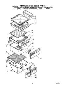 04 - Refrigerator Shelf parts for Whirlpool Refrigerator ED22DWXTF04 from AppliancePartsPros.com