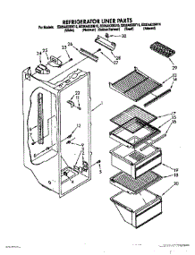 03 - Refrigerator Liner parts for Whirlpool Refrigerator ED20AKXSW10 from AppliancePartsPros.com
