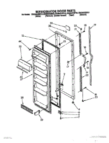 05 - Refrigerator Door parts for Whirlpool Refrigerator ED20AKXSW10 from AppliancePartsPros.com
