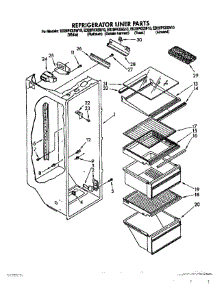 03 - Refrigerator Liner parts for Whirlpool Refrigerator ED20PKXSW10 from AppliancePartsPros.com
