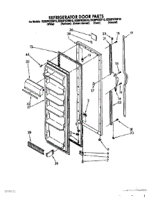 05 - Refrigerator Door parts for Whirlpool Refrigerator ED20PKXSW10 from AppliancePartsPros.com