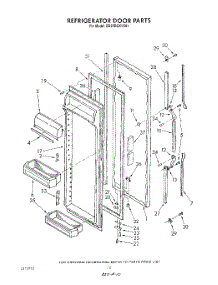 07 - Refrigerator Door parts for Whirlpool Refrigerator ED25DQXVS01 from AppliancePartsPros.com