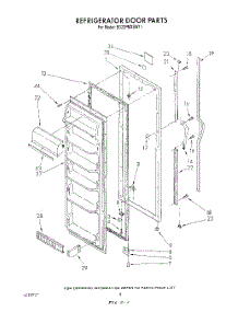 05 - Refrigerator Door parts for Whirlpool Refrigerator ED22PMXSW11 from AppliancePartsPros.com