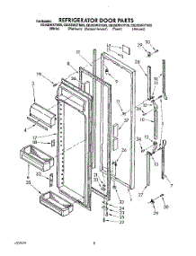 07 - Refrigerator Door parts for Whirlpool Refrigerator ED25DWXTW05 from AppliancePartsPros.com