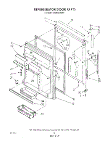 07 - Refrigerator Door parts for Whirlpool Refrigerator ET20DKXVG04 from AppliancePartsPros.com