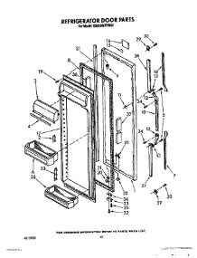 07 - Refrigerator Door parts for Whirlpool Refrigerator ED25DQXVM02 from AppliancePartsPros.com