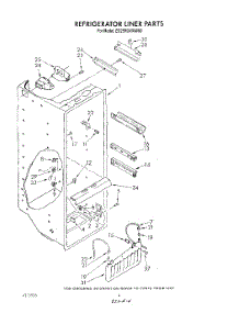03 - Refrigerator Liner parts for Whirlpool Refrigerator ED25RQXWW00 from AppliancePartsPros.com