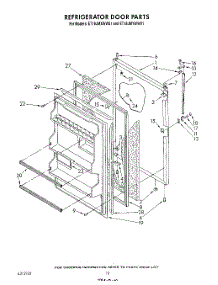 08 - Refrigerator Door parts for Whirlpool Refrigerator ET18JMXWG01 from AppliancePartsPros.com