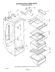 03 - Refrigerator Liner parts for Whirlpool Refrigerator ED20PKXWW00 from AppliancePartsPros.com