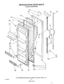 05 - Refrigerator Door parts for Whirlpool Refrigerator ED20PKXWW00 from AppliancePartsPros.com